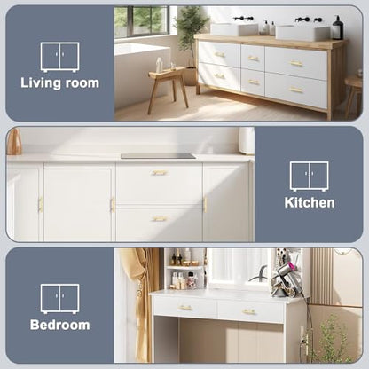 Champagne Gold Cabinet Pulls 2.5 Inch Hole Centers T Bar 10 Pack - color: Champagne Gold, size: Hole Centers: 2.5inch