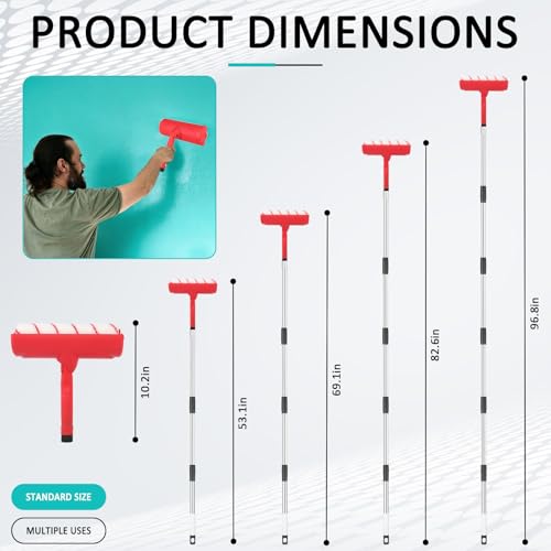 Ceiling Paint Roller No Drip Kit, 98" Paint Roller Kit with Extension Pole