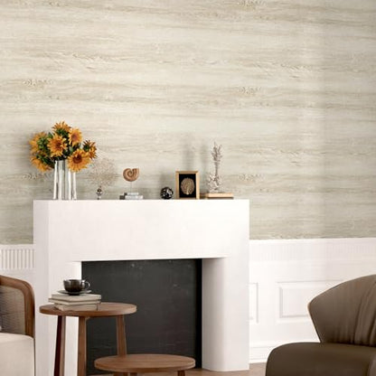 Wallercity Beige Wood Contact Paper for Cabinets and Drawers Thick Wood Grain Peel and Stick Wallpaper for Table Shelf Liner 15.8"x78.7" Self Adhesive Wooden Countertop Wall Paper for Kitchen Bathroom - size: 15.8" x 78.7"