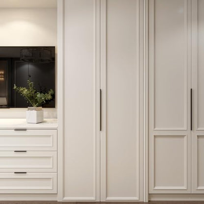 Peaha 25 Pack Kitchen Cabinet Handles 4" Black Drawer Pulls Edge Pulls - color: Black, size: Hole Centers:4in(102mm)
