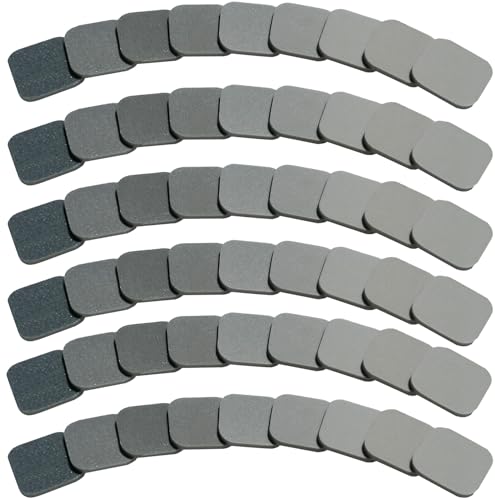 Tonmp 54 PCS 2 x 2 Soft Touch Sanding Pads, Mesh Sanding Polishing Pads Hand Sander Blocking from 320 to 3500 Grits Sander Sponge for Plastic Sanding Acrylic Materials (54 Pack)
