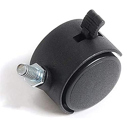 HOWDIA M8×1.25 Threaded Stem 1.5 Inch Nylon Swivel Caster Wheels with Brake – Floor-Protecting Light-Duty Replacement for Carts, Office Chairs & Furniture, Not Fit for 5/16-18(30 KG Total, 4-Pack) - style: M8 - 1.25×13mm Threaded Stem