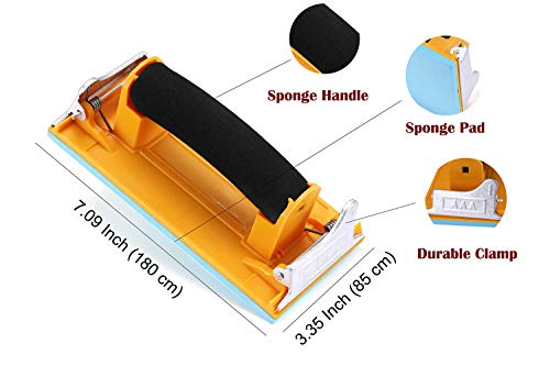HS85180 Hand Sander with Sponge Handle, Perfect for 9 x 3.6 inch Sandpaper