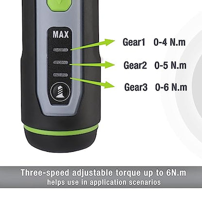 WORKPRO 4V Electric Screwdriver, Rechargeable Cordless Screwdriver Set with 35 Bits, Extension Rod, USB Charging Cable in Carrying Case, LED Light, Black Gray