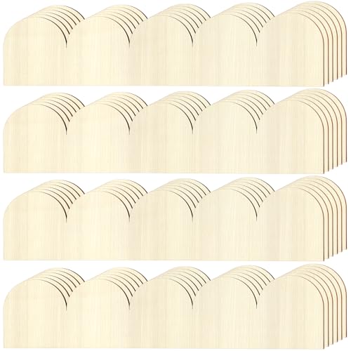 24 Pack Unfinished Scalloped Decorative Wood Trim, Unfinished Wooden Scalloped Edge Decorative Wood Molding Cute DIY Moulding Trim for Home Wall Cabinet Shelf Window Door, 15.75" x 3.54"