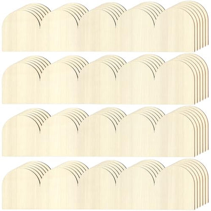 24 Pack Unfinished Scalloped Decorative Wood Trim, Unfinished Wooden Scalloped Edge Decorative Wood Molding Cute DIY Moulding Trim for Home Wall Cabinet Shelf Window Door, 15.75" x 3.54"