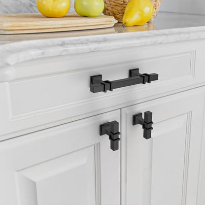 Asidrama 10 Pack 3 Inch(76mm) Matte Black Kitchen Cabinet Handles, Cabinet Pulls Kitchen Cabinet Hardware for Cupboard Drawer Pulls - color: Matte Black, size: 3" Hole Center
