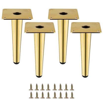 6 Inch Gold Furniture Couch Cabinet Dresser Legs Set of 4 - color: Gold, size: 6"-Set of 4