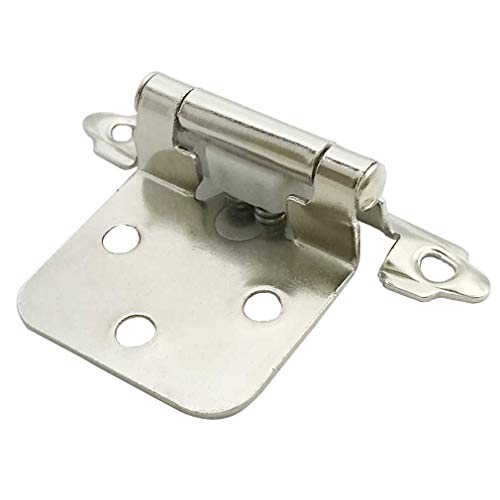 Traditional Cabinet Hinge Variable Overlay 10 Pack Bright Nicke - size: Bright Nickel