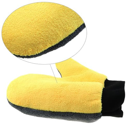 4-Pack Cleaning Dusting Gloves, Painter and Decorating Glove with Thumb, Microfiber Towel Gloves