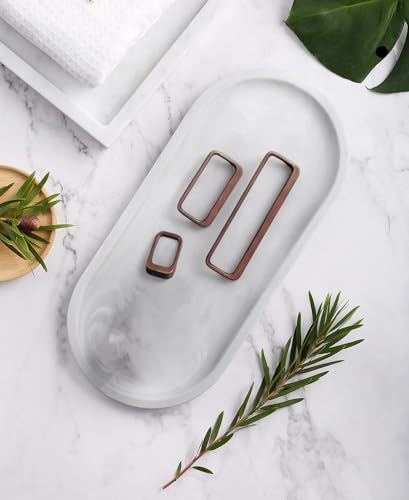 Goo-Ki Oil Rubbered Bronze Cabinet Pulls with Hole Center 2.5''(64MM),Modern Zinc Alloy Finger Pulls for Drawer,Wardrobe,Cupboard,6 Pack - color: Oil Rubbered Bronze, size: 2.5'' HOLE CENTERS