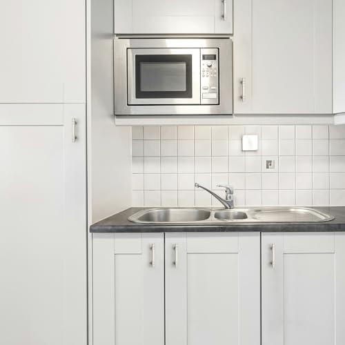 HOME EDIT 25 Pack 2-1/2 inch Brushed Nickel Cabinet Handles, Kitchen Cabinet Handles Drawer Pulls Zinc Alloy Square Bar Kitchen Pulls - color: Brushed Nickel, size: 2-1/2 Inch Hole Center