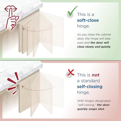 Amerock 1 Pair 165 Degree Lazy Susan Full Overlay Frameless Cabinet Hinge - size: 165 Degree Frameless, style: Soft-Close