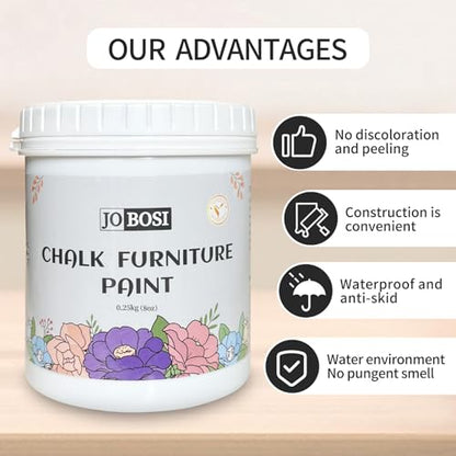 8.0 Gold Fl Oz Waterbased Wood Paint - Eco-Friendly, Easy to Apply Finish for Furniture, All-in-One, Odorless, Matte, No Wax Needed, Non-Toxic