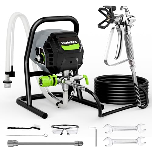 WORKPRO 700W Airless Paint Sprayer, 2900PSI High Efficiency