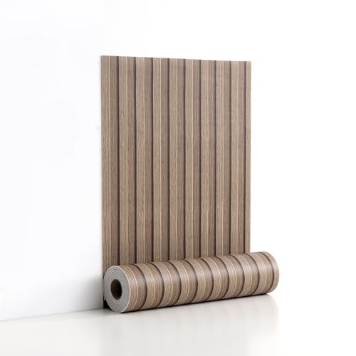 Light Walnut Peel and Stick Slat Wall Panels,Wood Grain Paneling - color: Light Walnut