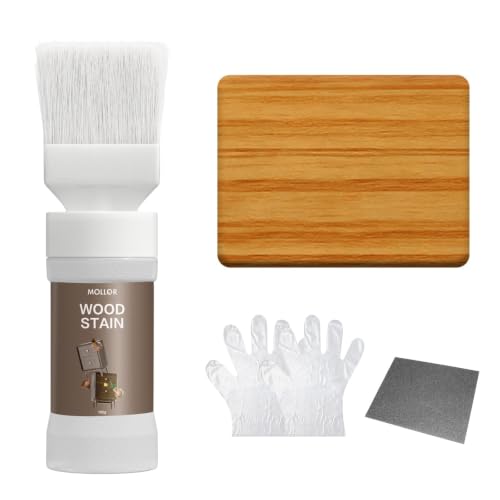 Wood Stain and Sealer, Built‑in Brush, Brown Walnut, 5.29 Oz - color: Brown Walnut, size: 1 Pack