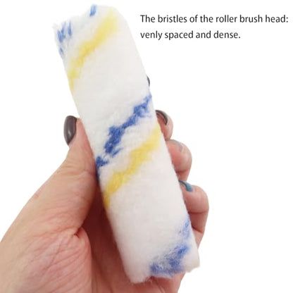 10PCS 4 Inch Plush Roller Brush Head Microfiber Paint Roller for Changing Furniture Colors Model Panel Wooden Ornaments Small Wrought Iron Pieces