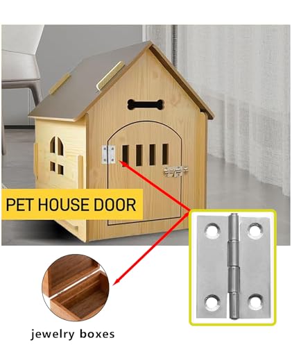 20 PCS 1.75 * 1.25 inches Stainless Steel Mini Small Hinges with Screws, Suitable for DIY Wooden Boxes, Small Cabinets, Jewelry Boxes Flat Hinges, Furniture, Woodworking Craft Project, Silver - size: 1.75IN-20PCS