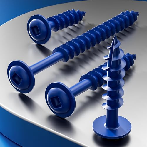 Wensilon Pocket Hole Screws, #8 x 1, Square Drive, Blue, 1lbs 165pcs - color: Blue, size: 8*1"