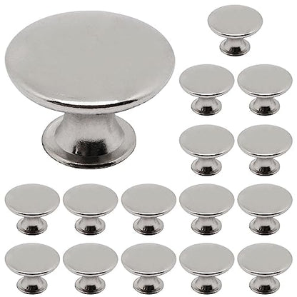 16 Pcs Brushed Nickel Cabinet Knobs, Silver Dresser Knob Kitchen Drawer Knobs, Single Hole Cupboard Door Knob Dresser Drawer Pulls Handles - color: Brushed Nickel, size: 16 Pack