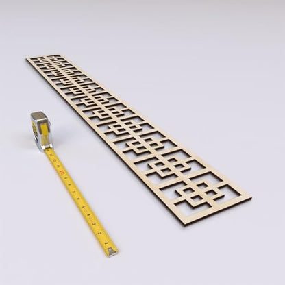 46 1/4"W x 6"H x 1/4"T Cambridge Fretwork Moulding, Birch - color: Birch, size: 6-in. H x 0.25-in. T