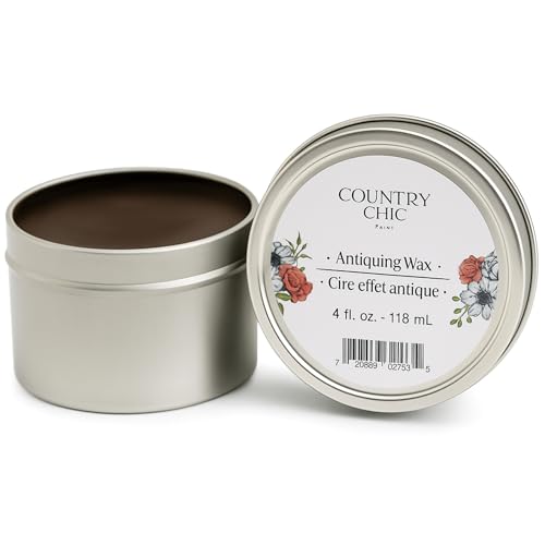Furniture Wax - 100% Natural Sealant for Chalk Furniture Paint or Raw Wood, Light Protection, Easy To Apply, No Odor, Eco-Friendly - 7 Color Choices - Antiquing [Brown] (8 oz) - color: Antiquing, size: 8 Fl Oz (Pack of 1)