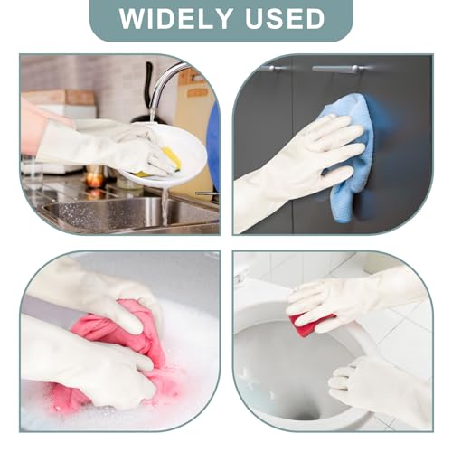 2 Pairs, 15 Inches, Nitrile Cleaning Gloves, Kitchen Dishwashing Gloves, Reusable, Durable, Water-Resistant, And Hypoallergenic (Small) - size: Small