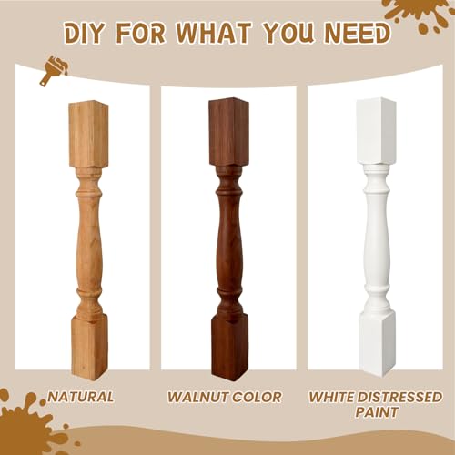 Wooden Table Legs 2Pack, 35.4" Unfinished Heavy Duty Red Oak Replacement Legs for Dining and Kitchen Table, DIY Farmhouse Table Legs for Coffee Table & Desk