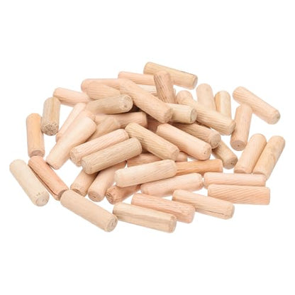 PATIKIL 1/2 Wooden Dowel Pins 144Pcs M12x40mm Wood Dowel Pins Hardwood Pegs - size: M12x40mm