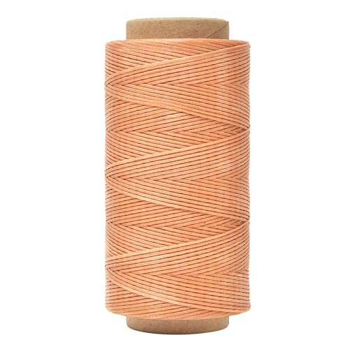 Mandala Crafts 150D 0.8mm Blush Flat Waxed Thread for Leather Sewing - color: Blush, size: Flat 150D 0.8mm 273 Yards