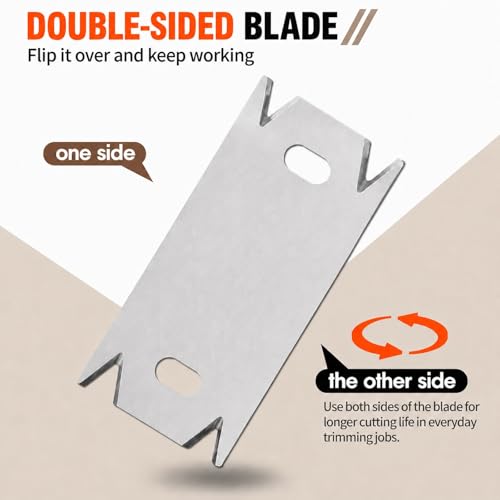 Edge Banding Trimmer with Reversible Blade, Handheld Edge Band Cutter Tool for Veneer PVC ABS, Woodworking Edge Trimmer for Cabinets, Furniture, Shelves, Drawers and DIY Projects