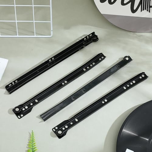 Bottom Mount Drawer Slides Two-Section Iron Black