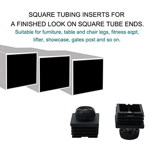 uxcell Leveling Feet 38 x 38mm Square Inserts Kit Furniture Glide Adjuster 4 Sets