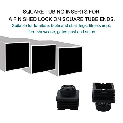 uxcell Leveling Feet 38 x 38mm Square Inserts Kit Furniture Glide Adjuster 4 Sets