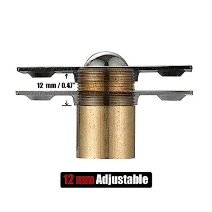 JQK Closet Ball Catch Door Hardware, Stainless Steel Catch Adjustable with Strike Plate, Antique Bronze 2 Pack, HBC100-QG-P2 - color: Antique Bronze, size: Standard 2 Pack