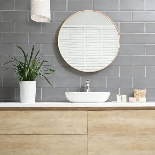 HARFINGTON Peel and Stick Backsplash Tiles 9.4"x4.7" Sea Blue, 10Pcs - color: Sea Blue