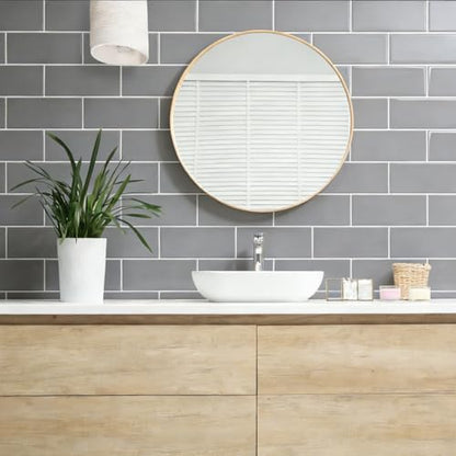 HARFINGTON Peel and Stick Backsplash Tiles 9.4"x4.7" Sea Blue, 10Pcs - color: Sea Blue