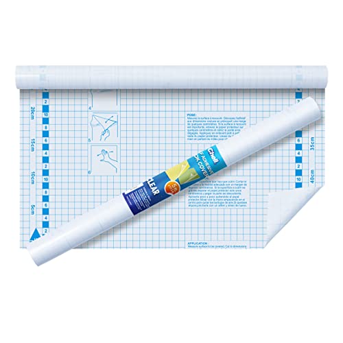 Chell Clear Contact Paper for Books, Adhesive Book Cover, 17.5 in x 5 ft