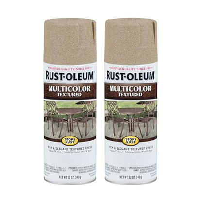 Rust-Oleum Stops Rust Multi-Color Textured Spray Paint, Desert Bisque - color: Desert Bisque, size: 12 Ounce (Pack of 2)