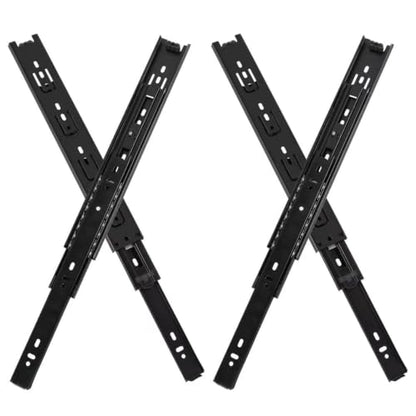 2 Pairs of 10 Inch Duty Drawer Slides,Cabinet Slides 3-Section Full Extension Ball Bearing Side Mount,for Dresser, Cabinet, Kitchen 100 LB Capacity