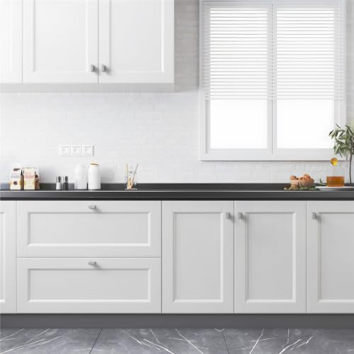 10 Pack Brushed Nickel Cabinet Knobs Solid Kitchen Drawer Knobs - color: Brushed Nickle, size: Single Hole
