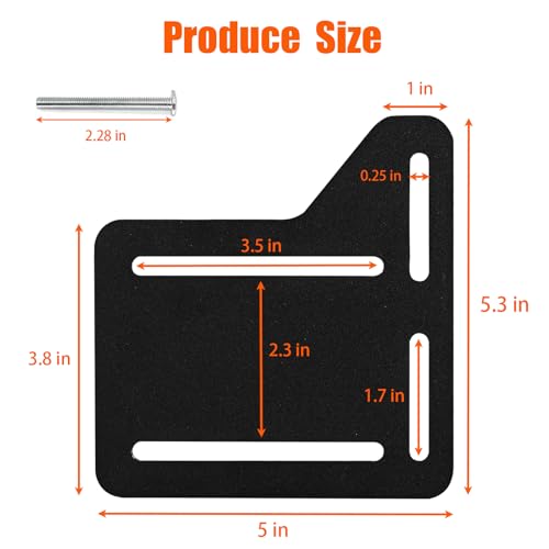 Ertuohg 2Pcs Bed Frame Brackets for Headboard, Headboard Adapter Kit, Bed Frame Adapter/Connector Plate, Adjustable Headboard Attachment for Metal Bed Frame