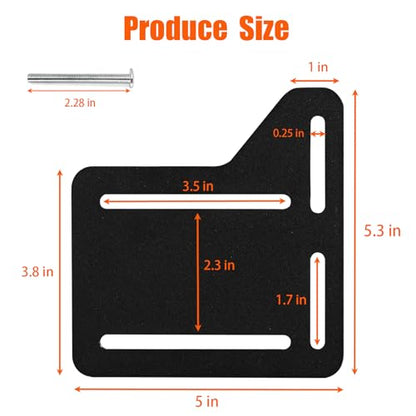 Ertuohg 2Pcs Bed Frame Brackets for Headboard, Headboard Adapter Kit, Bed Frame Adapter/Connector Plate, Adjustable Headboard Attachment for Metal Bed Frame
