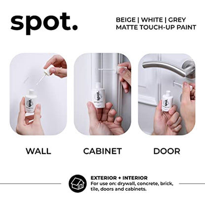 spot. Bundle Touch Up-Paint Beige Matte 3 Pack and White Matte 3 Pack