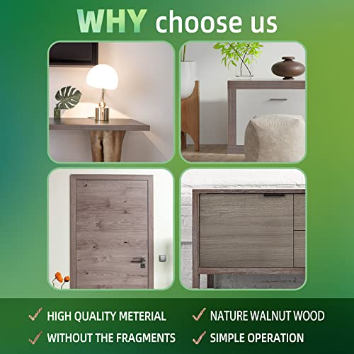 Walnut Edge Banding, 2 inch x 7ft Plywood Veneer Wood Edge Banding, Preglued Wood Tape Banding for Cabinet Repair - color: Walnut, size: 2"x 7ft