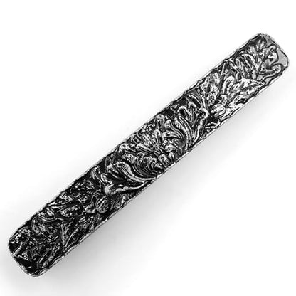 JETLAND Bridged Drawer Cabinet Pulls, 2-Pack Scratched Iron 5" Hole Centers, Antique Peony Solid Cast, TG0115AS127 - color: Scratched Iron, size: 5 Inch Hole Centers