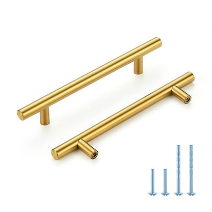 HOME EDIT Gold Cabinet Handles, Drawer Pulls, 5 Inch, 30 Pack - color: Brushed Brass, size: 5 Inch Hole Center