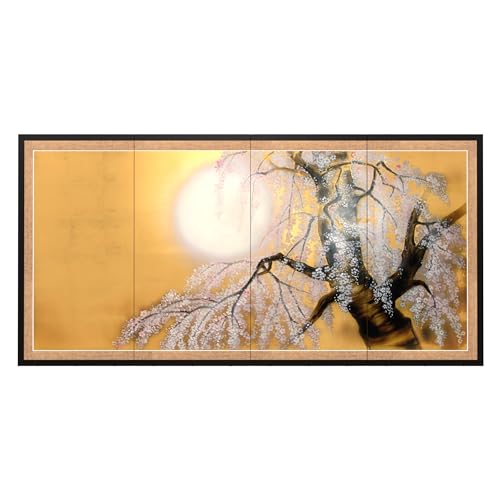 Red Lantern 36" x 72" Gold Leaf Sakura Blossom - color: Sakura Blossom