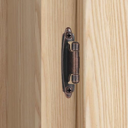 Oil Rubbed Bronze (Antique) Cabinet Hinges, 1/2” Overlay, 4 Pack - color: Antique Copper, size: 1/2 Inch Overlay